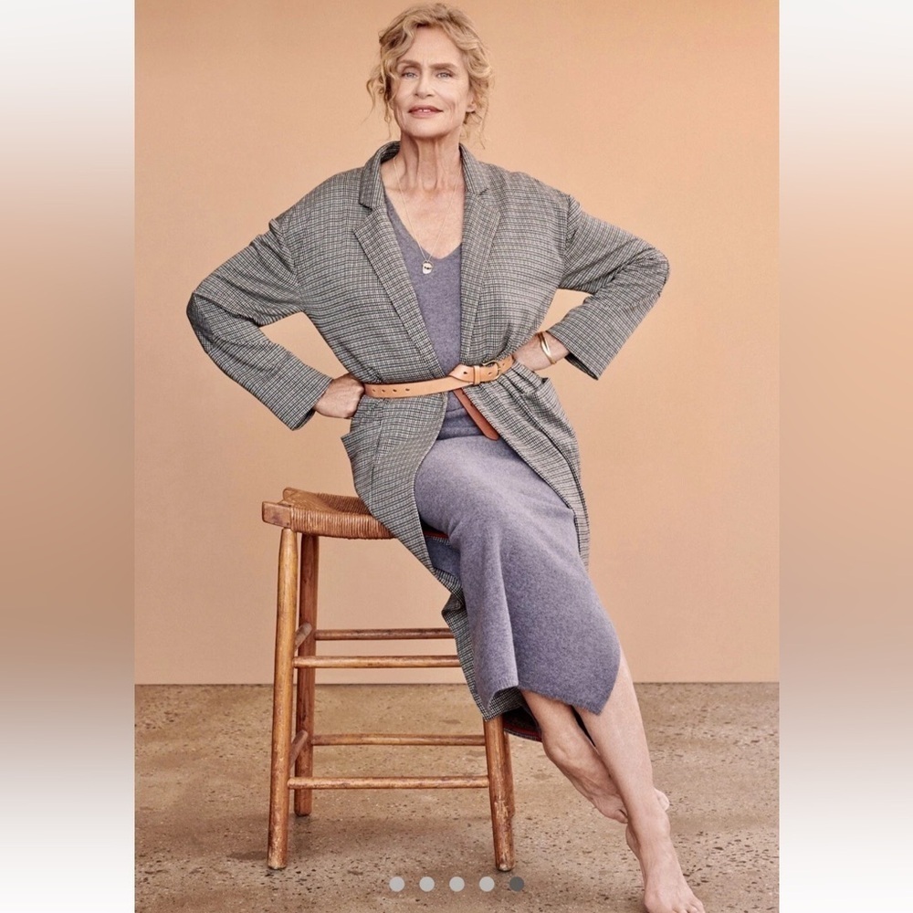 Anthropologie Matinee Midi Wool Belted Sweater Dress Gray - Picture 5 of 16